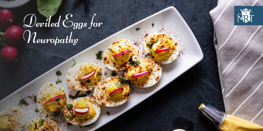 Neuropathy-friendly deviled eggs, rich in B vitamins and anti-inflammatory ingredients