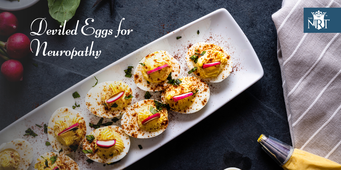 Neuropathy-friendly deviled eggs, rich in B vitamins and anti-inflammatory ingredients