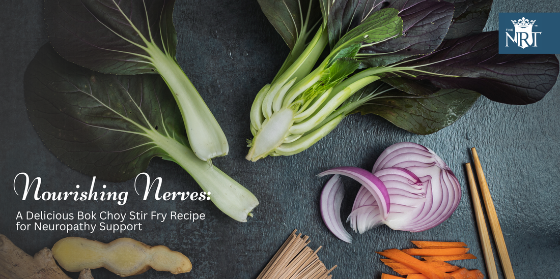 Healthy Bok Choy Stir Fry with nerve-supporting ingredients like shiitake, garlic, and ginger, perfect for individuals managing neuropathy.